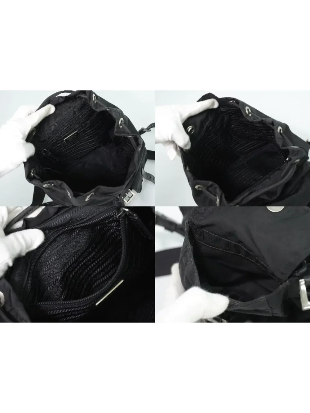 Prada Vela Backpack Nylon Black